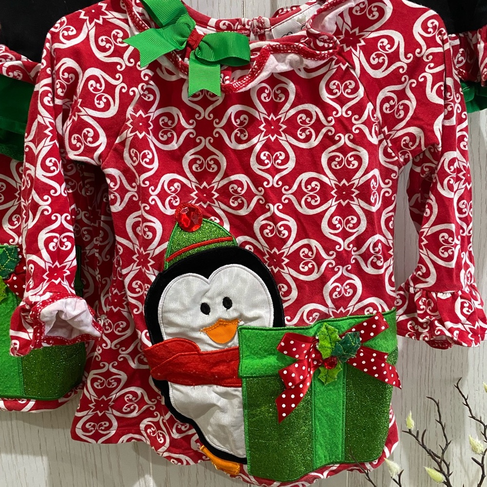 Rare Editions Christmas 2-Piece Matching Set Size 3 & 4